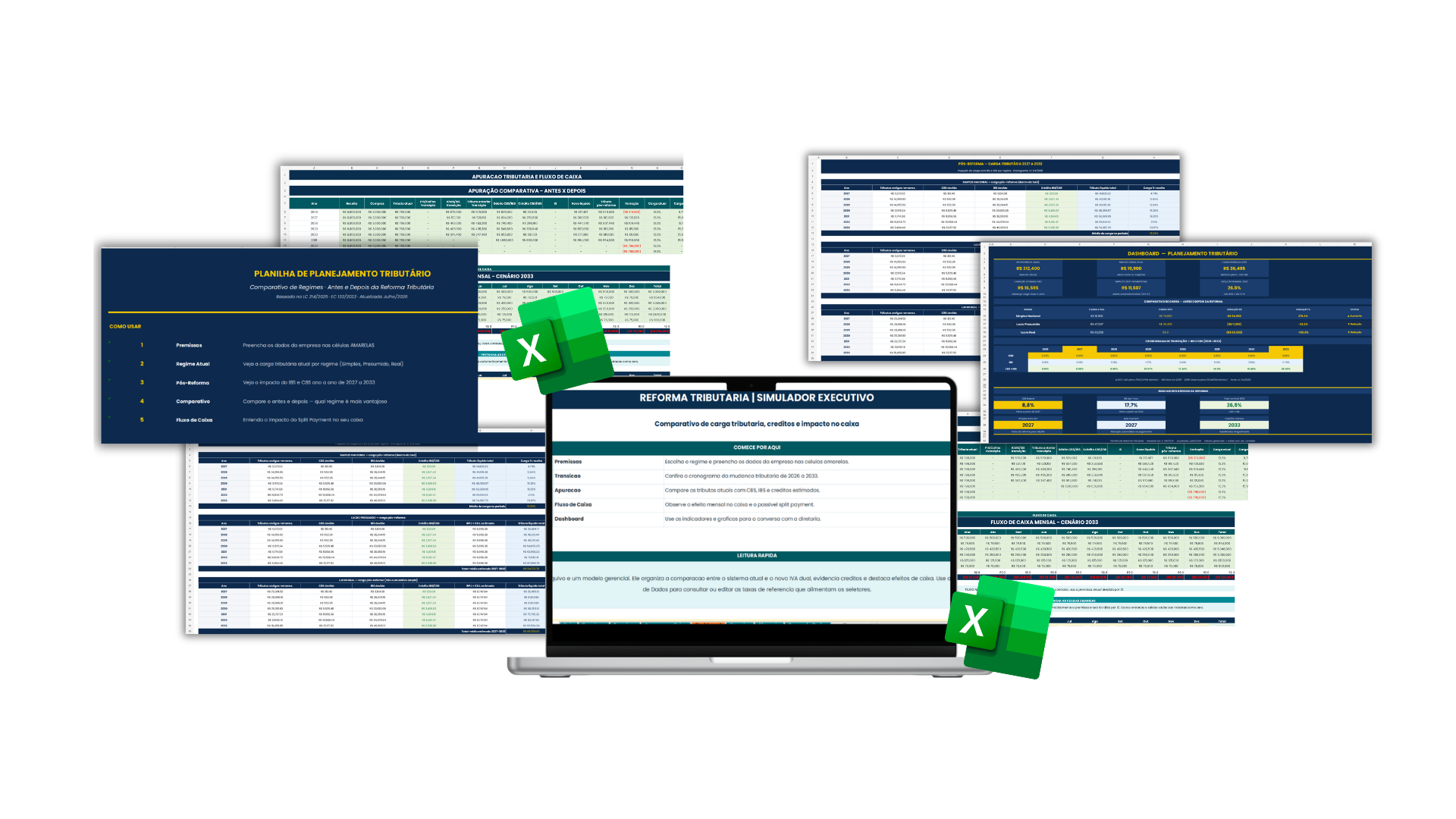 Planilha da Reforma Tributária — simulador em Excel