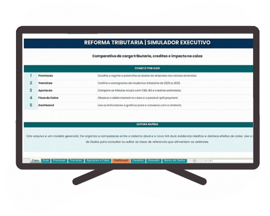 Simulador executivo da Reforma Tributária